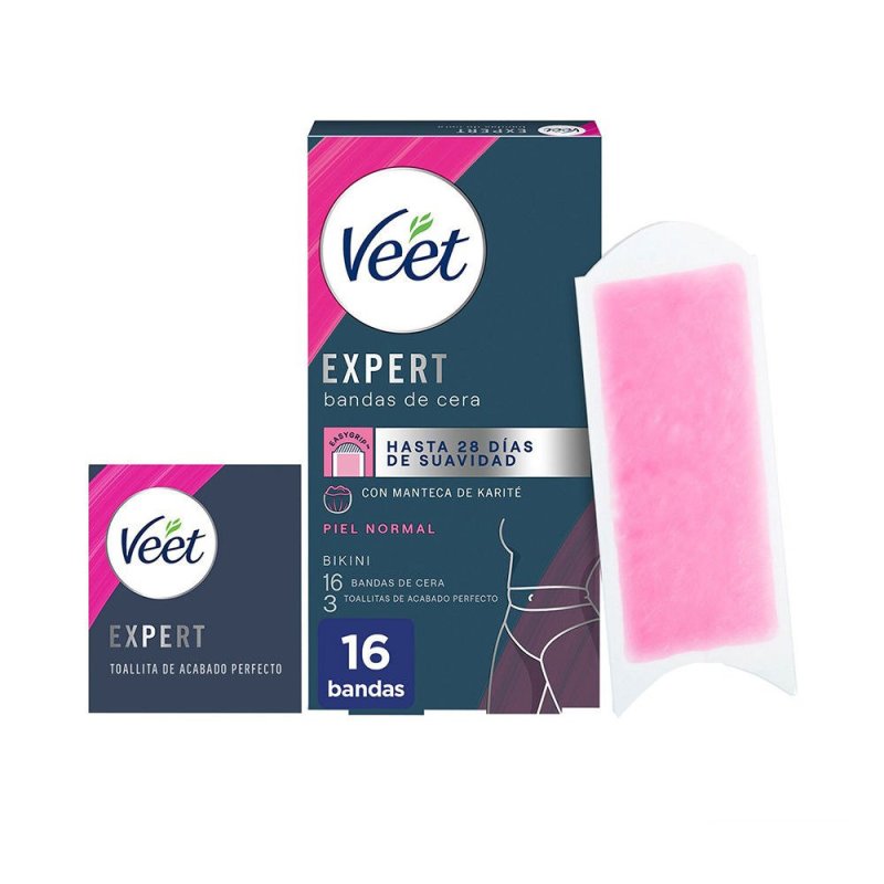 Expert Bikini bandas de cera depilatorias piel normal 16 u