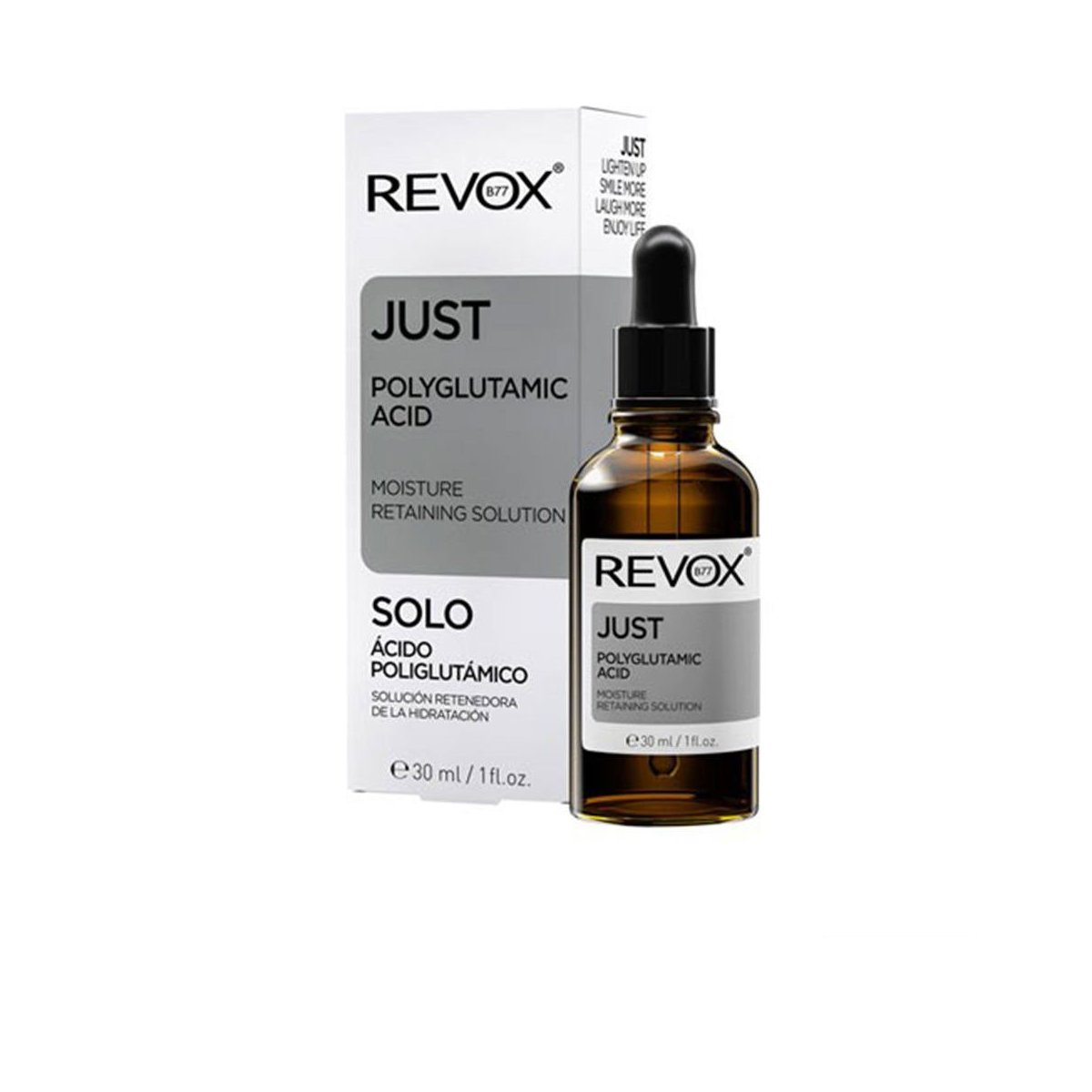 Just ácido poliglutámico solución retenedora de la hidratación 30 ml