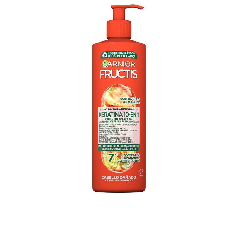 Fructis Adios Daños Keratina 10-En-1 crema sin aclarado 400 ml