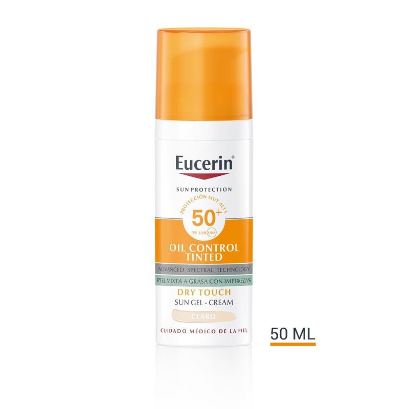 Sun Protection oil control dry touch gel-crema color Spf50+ light 50 ml