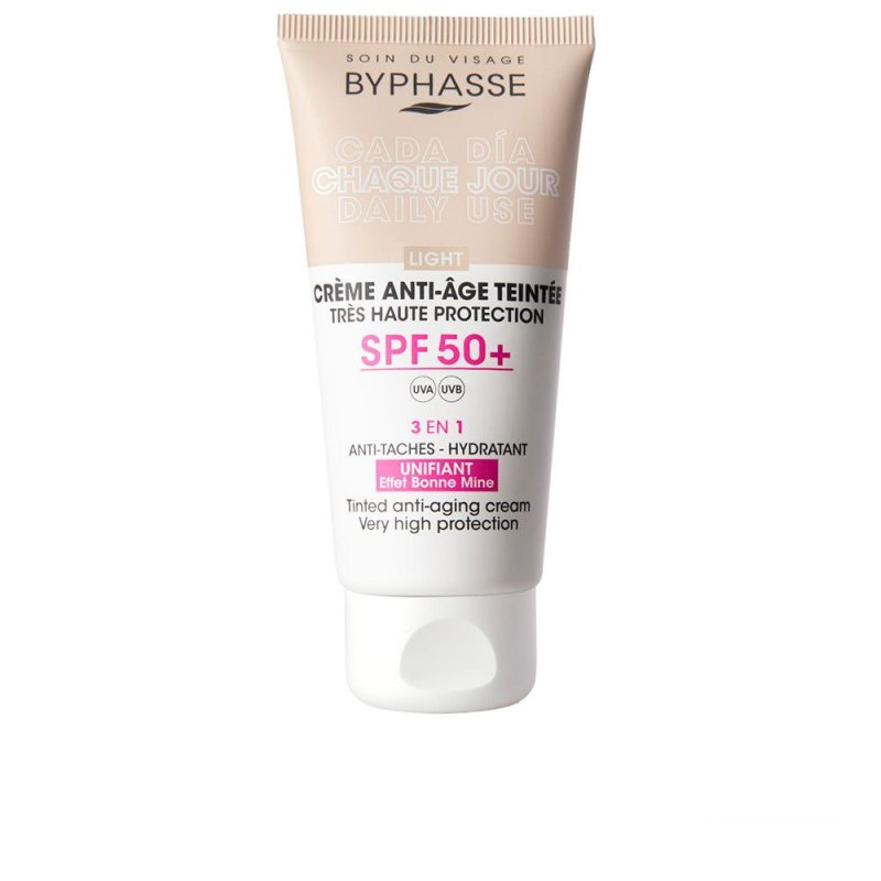 Crema Facial antiedad con color Spf50+ light 50 ml