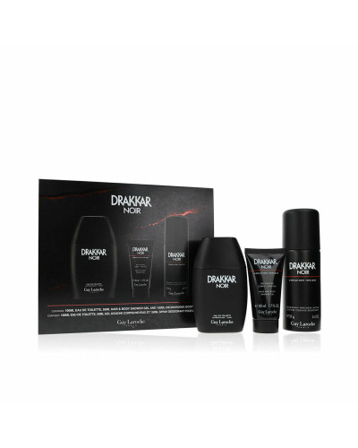 Set de Perfume Hombre Guy Laroche DRAKKAR NOIR EDT 3 Piezas