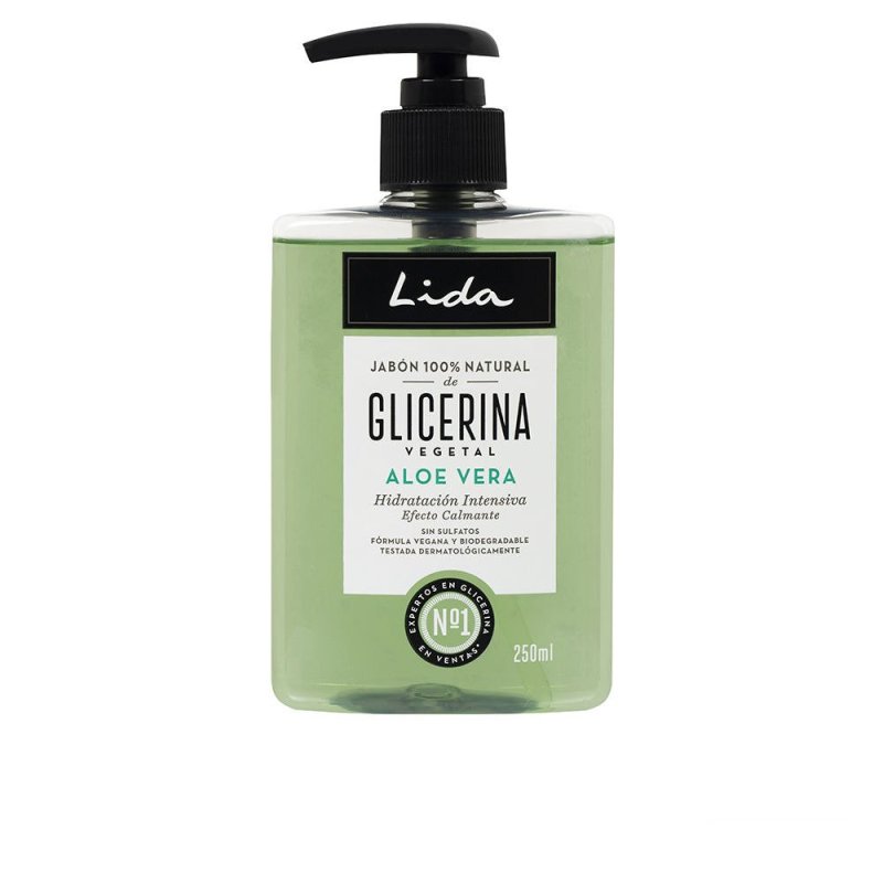 Lida Jabón 100% Natural manos glicerina y aloe vera 250 ml