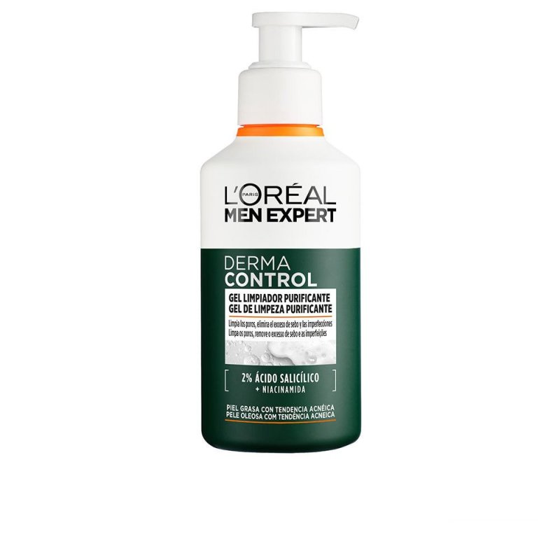 Men Expert Derma Control gel limpiador purificante 260 ml
