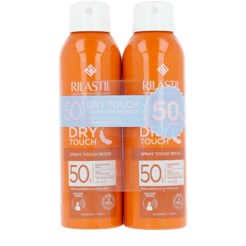Sun System Spf50+ spray transparente dry touch pack 2 x 200 ml