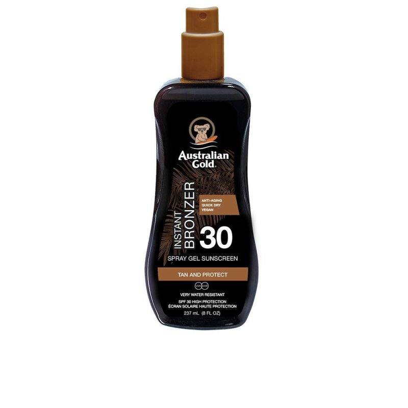 Sunscreen Spf30 spray gel with instant bronzer