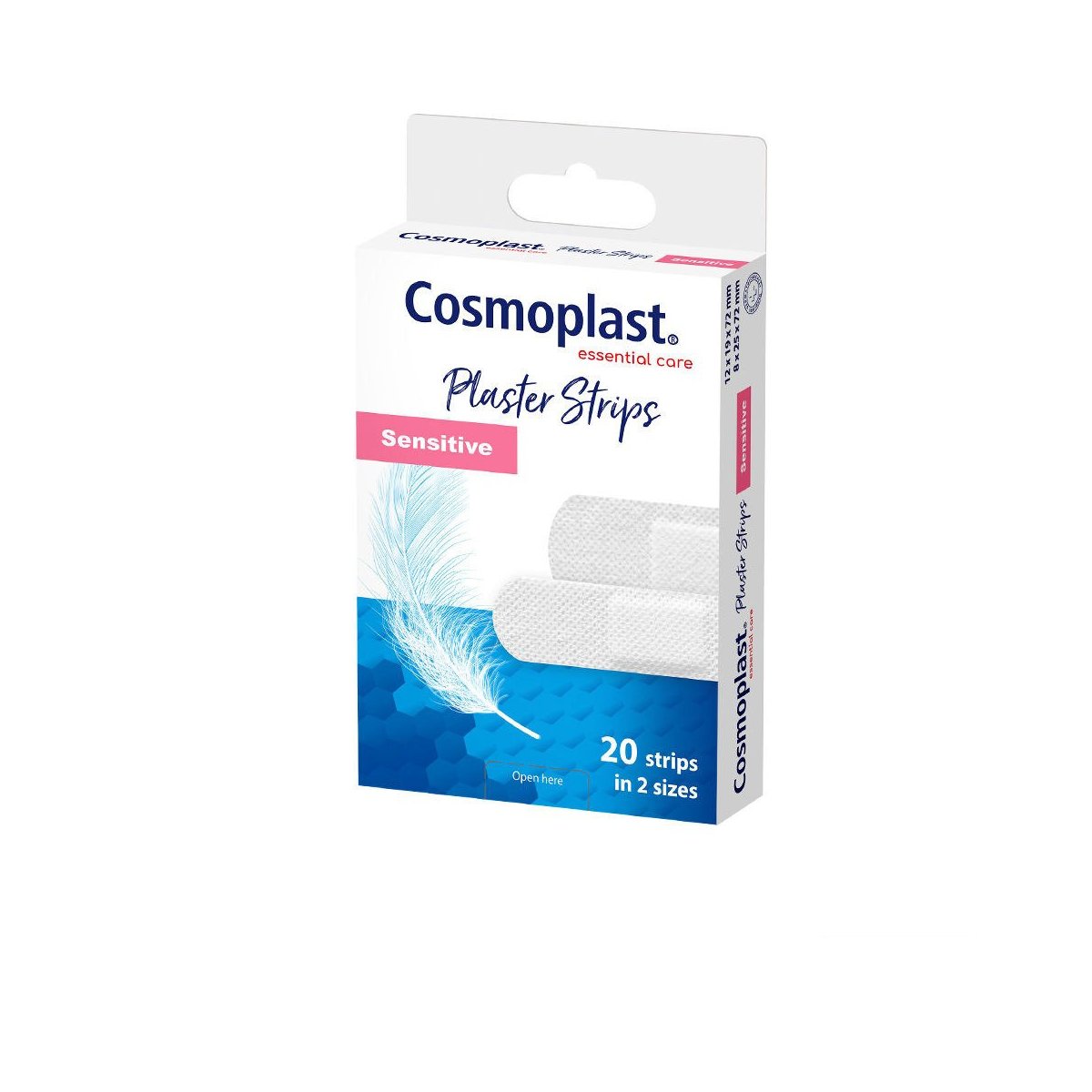 Cosmoplast apósitos sensitive quick-zip 20 u