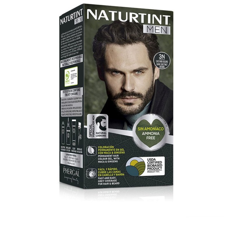 Naturtint Men tinte sin amoniaco 3Ncastaño oscuro 1 u