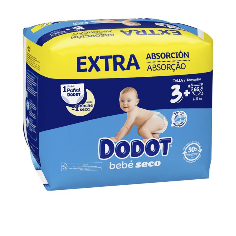 Dodot Etapas Extra talla 3 pañales 7-11 kg 66 u