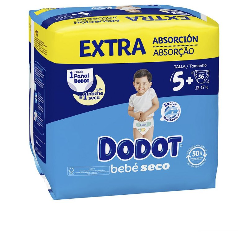 Dodot Etapas Extra talla 5 pañales 12-17 kg 56 u