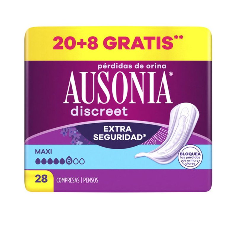 Ausonia Discreet compresas incontinencia maxi 28 u