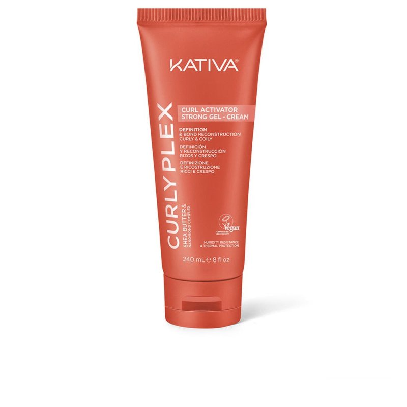 Kativa Curly Plex Curl gel crema activador rizos fijación fuerte 240 ml