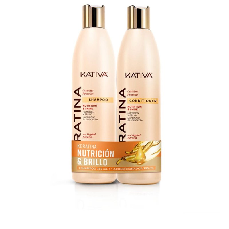 Kativa Keratina Kit Champú 355 ml + Acondicionador 355 ml