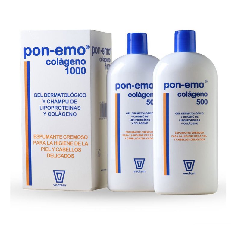 Pon-Emo Colágeno gel dermatológico y champú pack 2 x 500 ml