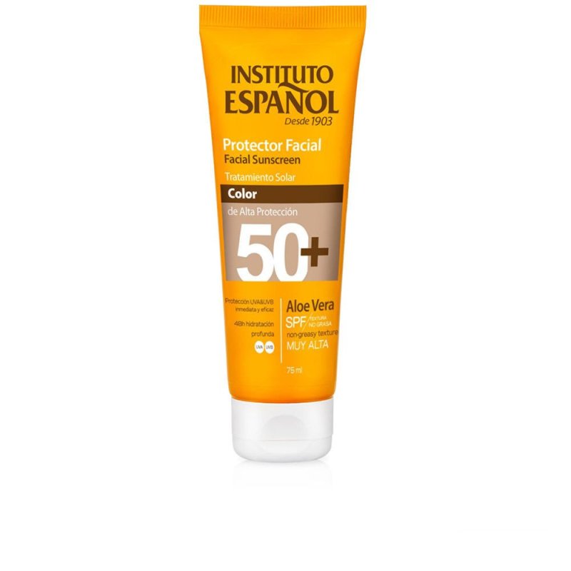 Protector Facial Aloe Vera con color Spf50+ 75 ml