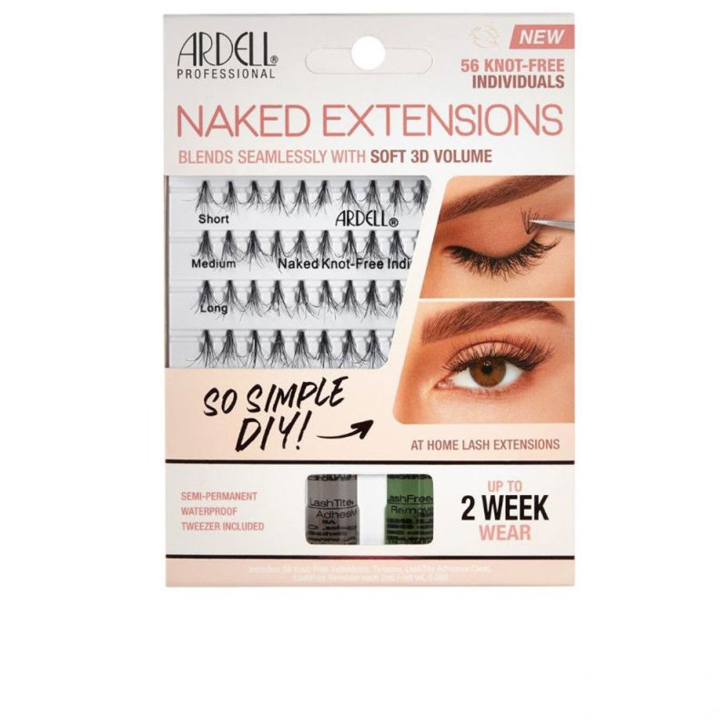 Ardell Naked Extensions Soft 3D Volume x 56 knot-free individuals black 1 u