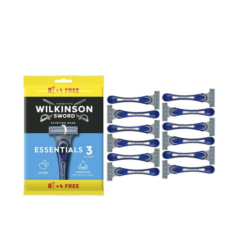 Essentials 3 maquinillas desechables 12 u