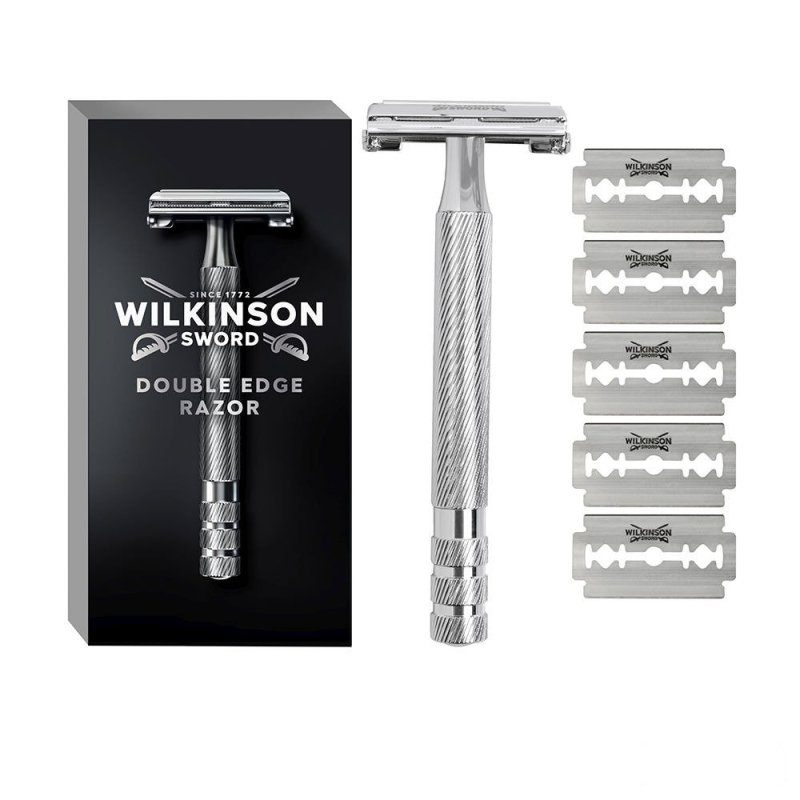 Double Edge Razor máquina + 6 hojas de recambios 6 u