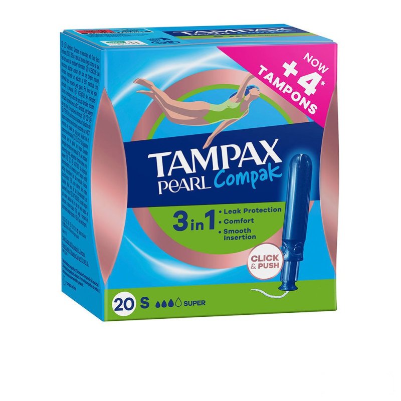 Tampax Pearl Compak tampón super 20 uds