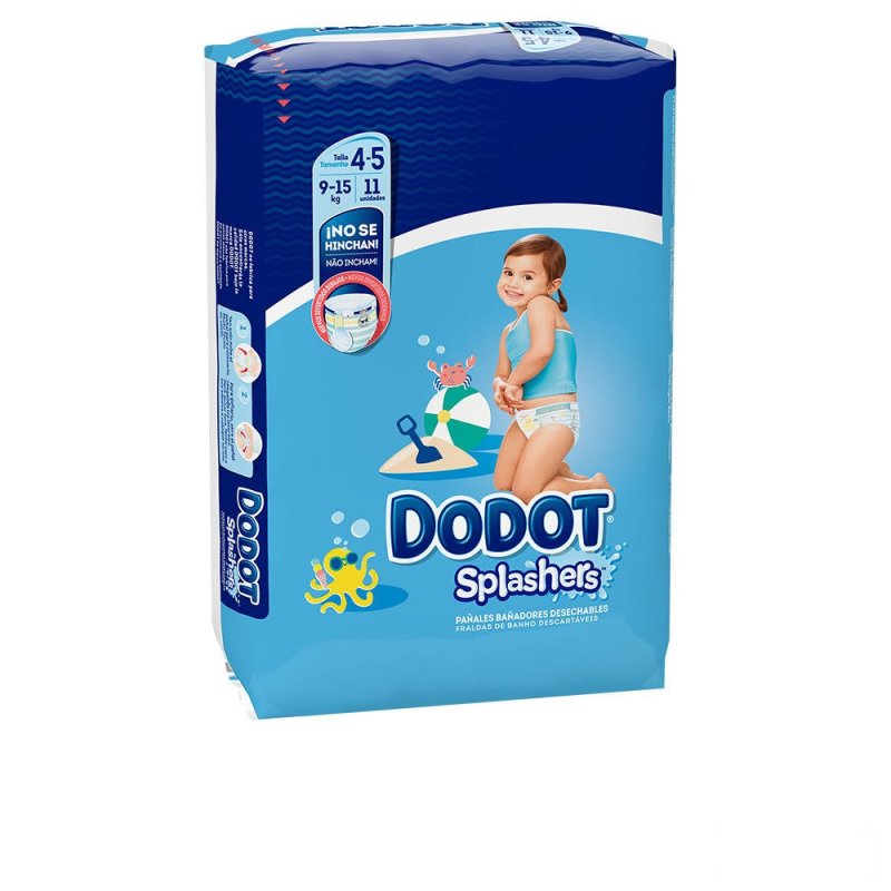 Dodot Splashers bañador desechable talla 4-5 + 9-15 kg 11 u