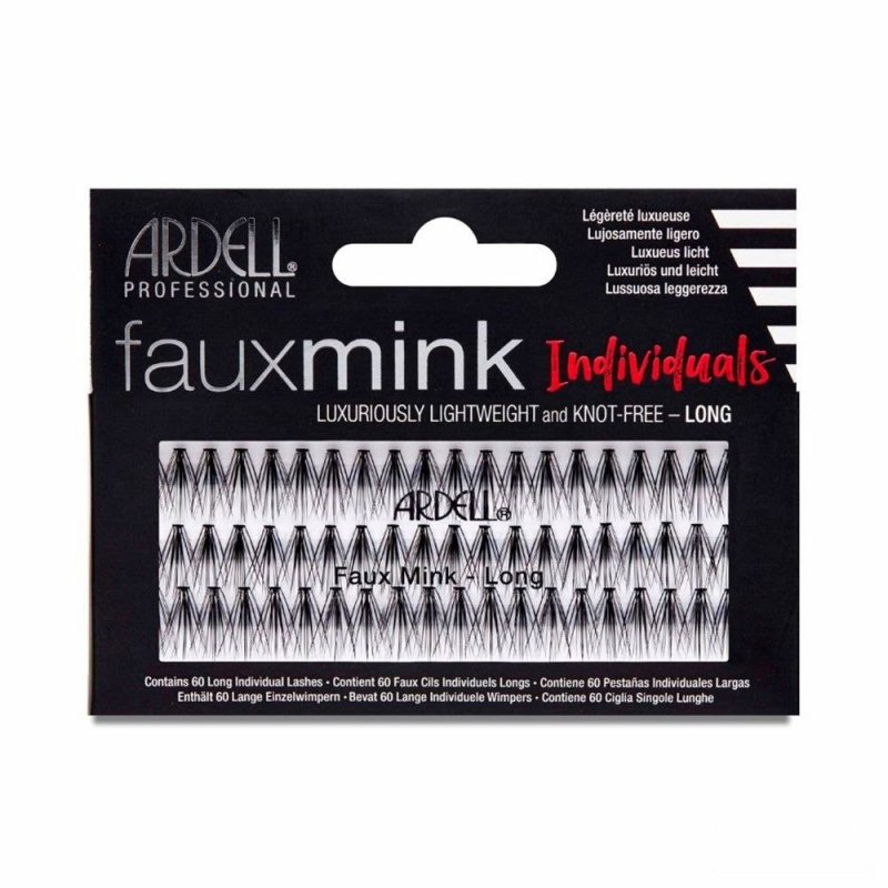 Faux Mink pestañas individuales negras long 1 u