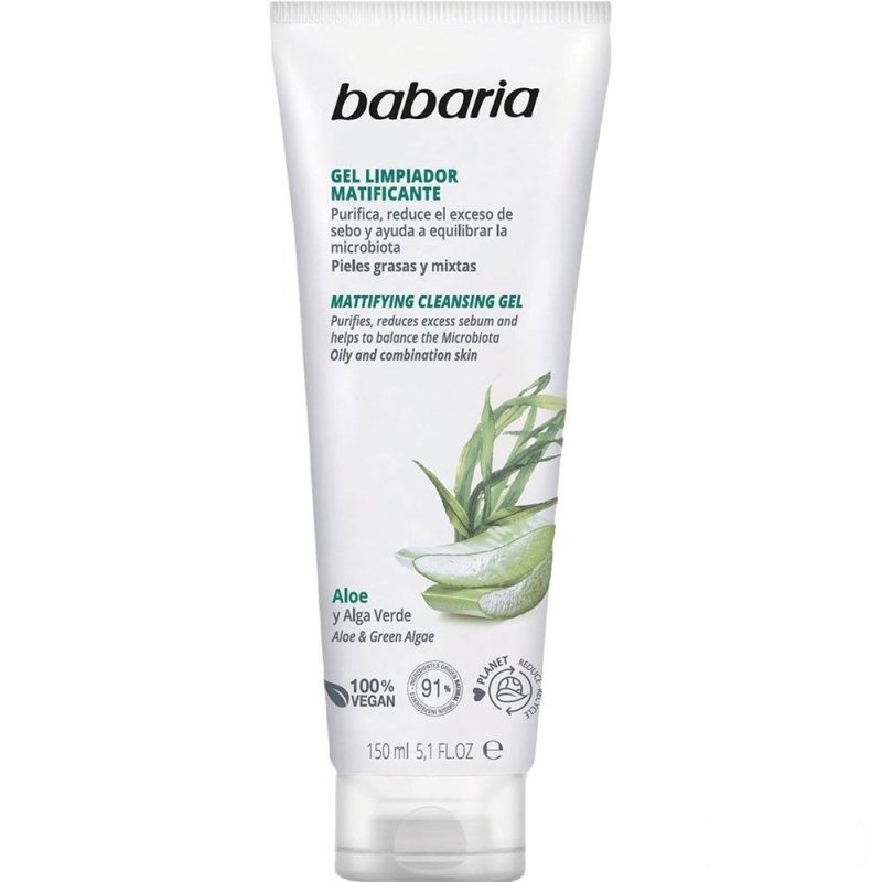 Aloe Vera gel limpiador facial matificante 150 ml