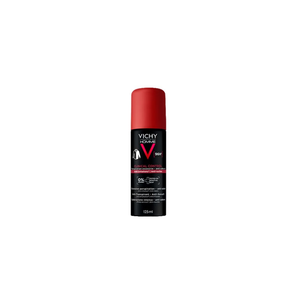 Clinical Control antitranspirante en spray para mujer, para piel sensible, sin alcohol 125 ml