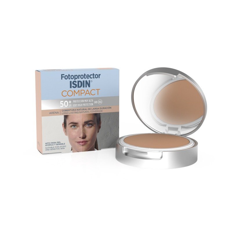 Fotoprotector Compact cobertura natural de larga duración Spf50 Light 10 gr