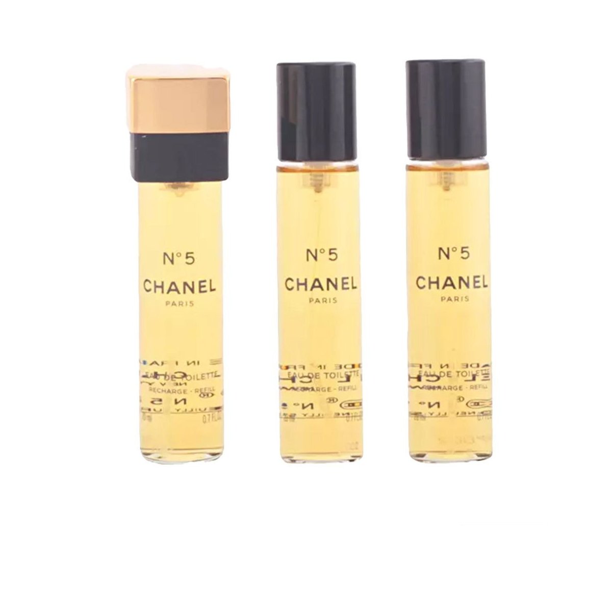 Nº 5 eau de toilette recargas vaporizador para el bolso 3 x 20 ml