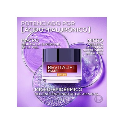 Revitalift Filler ácido hialurónico crema día Spf50 50 ml