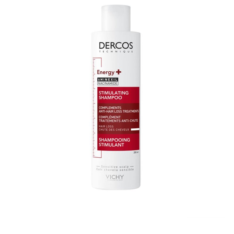 Dercos Technique Energy+ champú anticaída estimulante cuero cabelludo sano y detoxificado