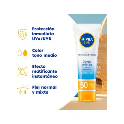 Sun Control Brillos facial matificante medio Spf50 40 ml
