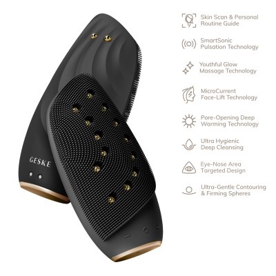 Smart App Guided cepillo sónico thermo y lifting facial 8 en 1 negro 1 u