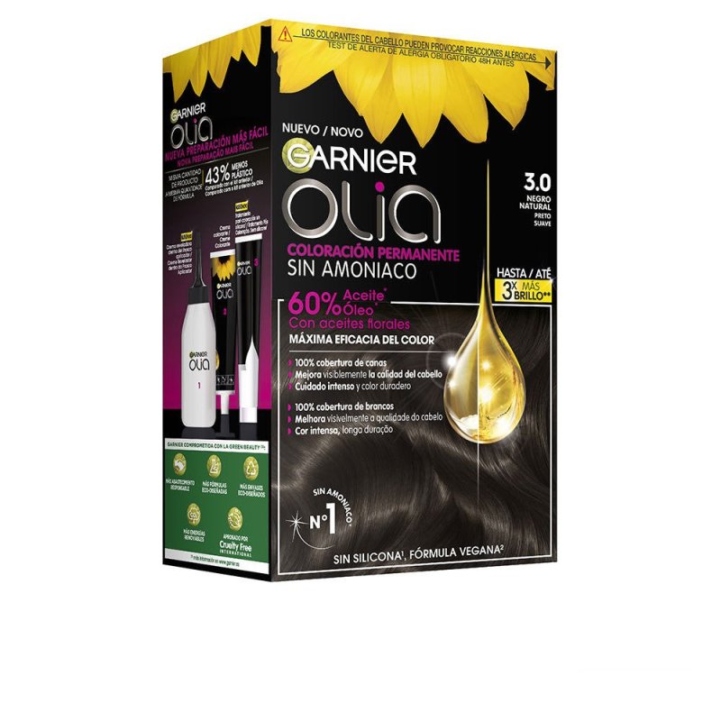 Olia coloración permanente sin amoniaco 3.0-negro natural 1 u