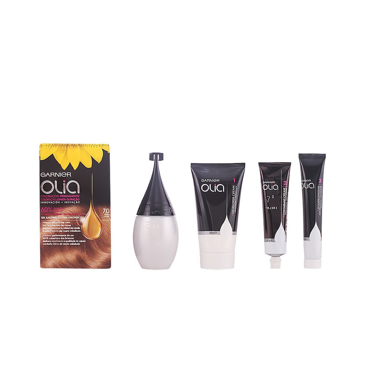 Olia coloración permanente sin amoniaco 3.0-negro natural 1 u