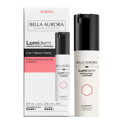 Lumiderm antimanchas y antiedad 2 en 1 serum crema Spf20 30 ml