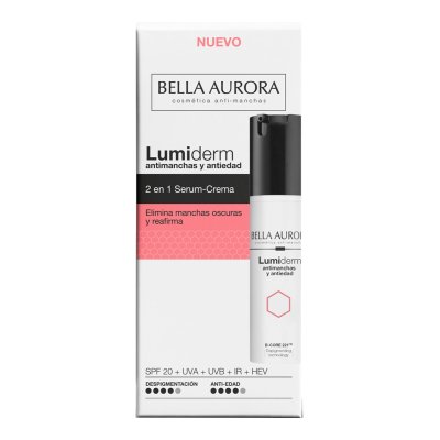 Lumiderm antimanchas y antiedad 2 en 1 serum crema Spf20 30 ml