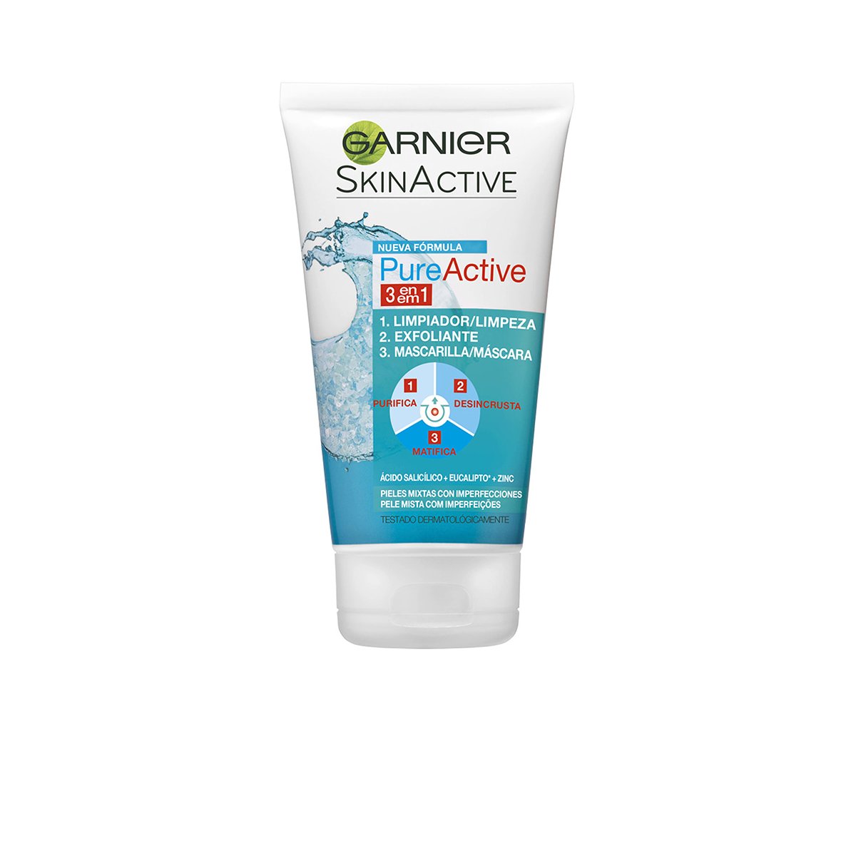 Pure Active 3 en 1 limpiador pieles mixtas con imperfecciones gel 150 ml
