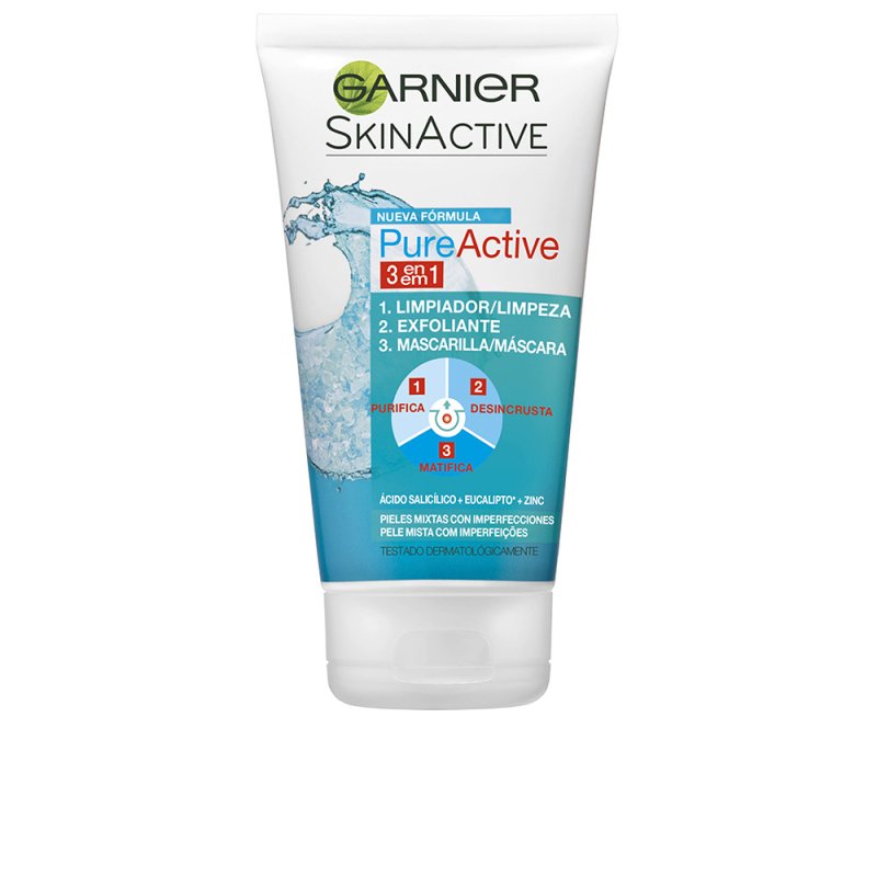 Pure Active 3 en 1 limpiador pieles mixtas con imperfecciones gel 150 ml