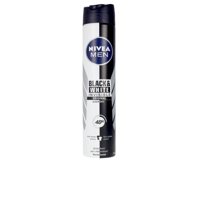 Men Black & White Invisible desodorante vaporizador 200 ml