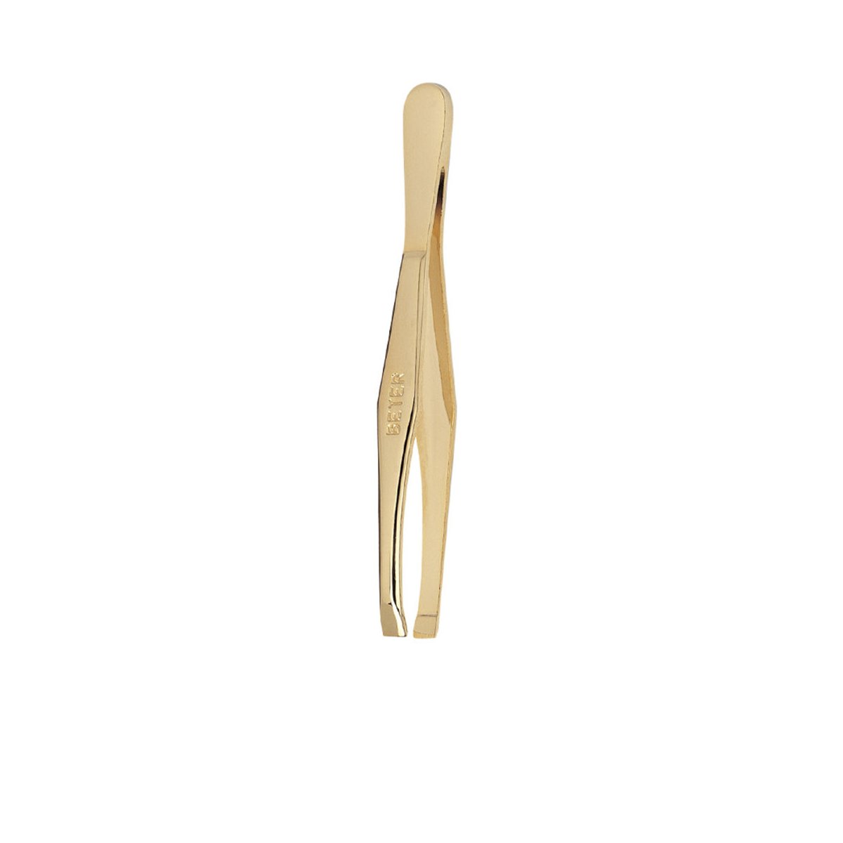 Pinza depilar punta recta dorada 1 u