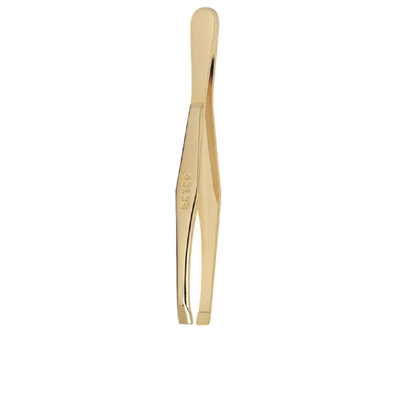 Pinza depilar punta recta dorada 1 u