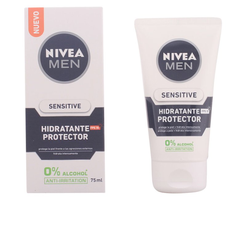 Men Sensitive protector hidratante 0% alcohol Spf15 75 ml