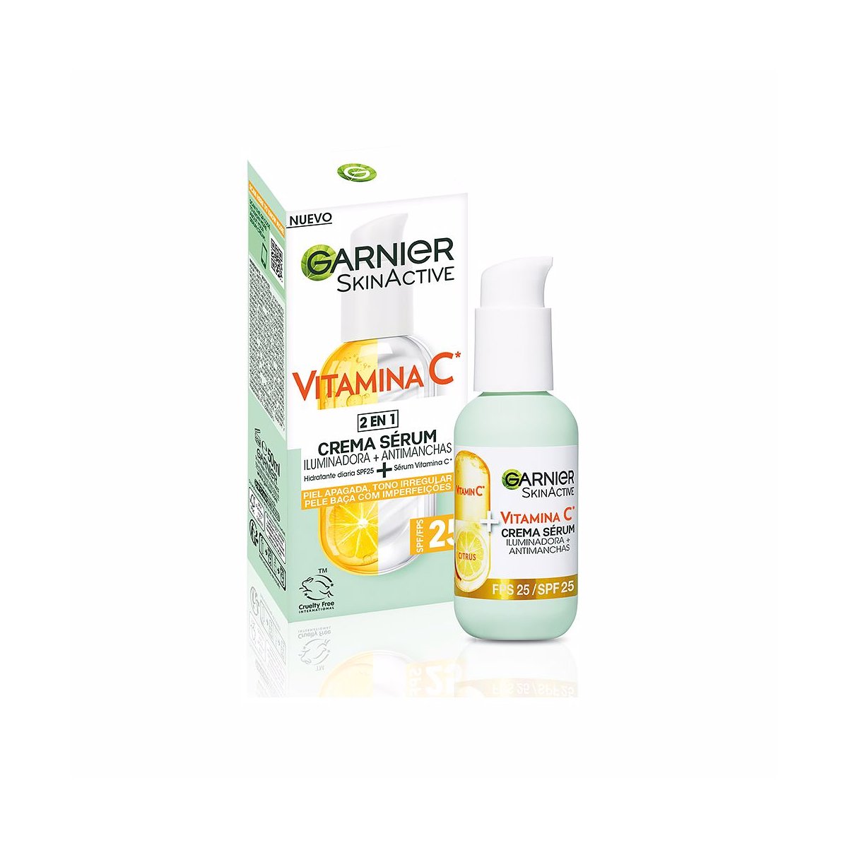 Vitamina C crema sérum 2en1 iluminadora + anti-manchas Spf25 50 ml