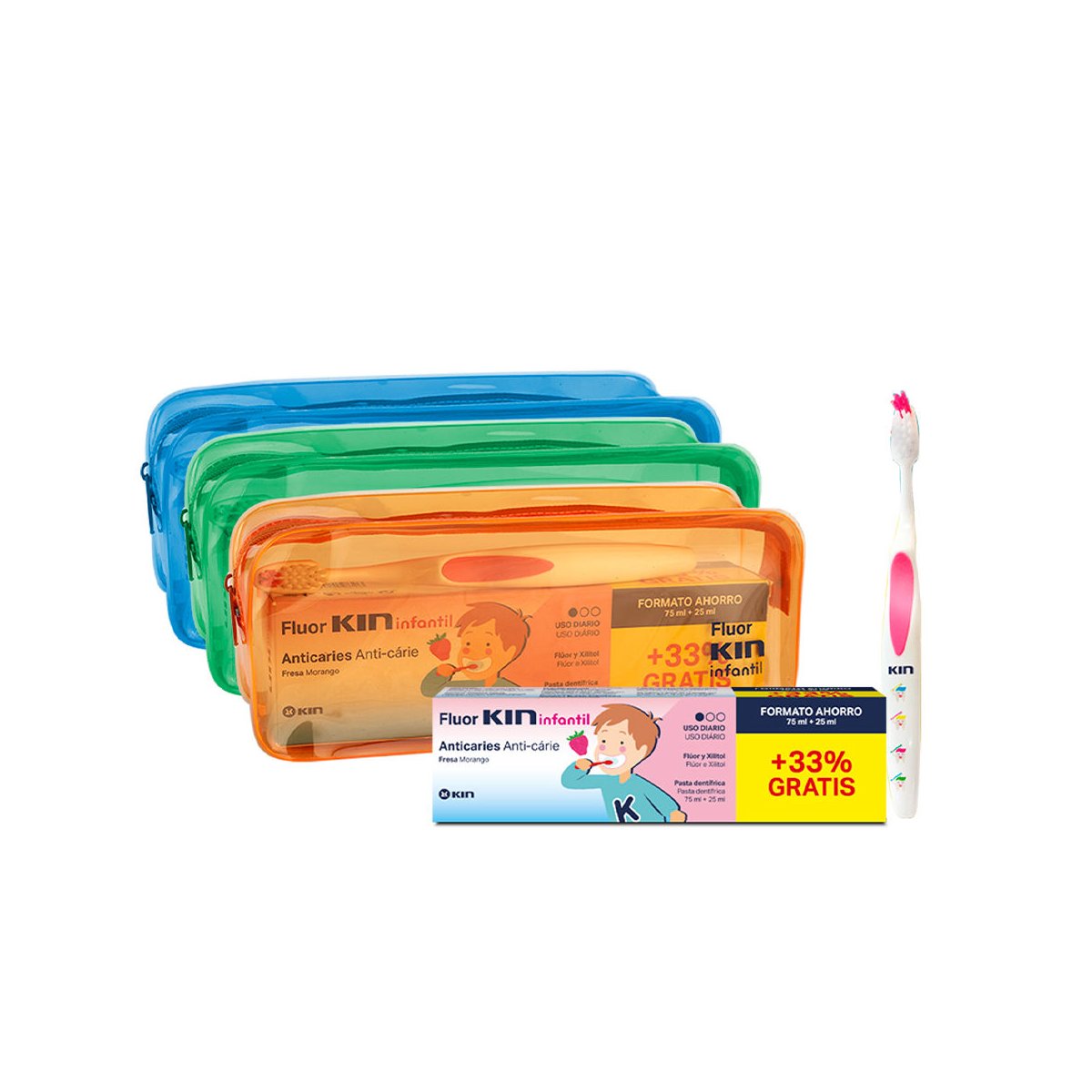 Fluorkin Infantil lote 3 pz