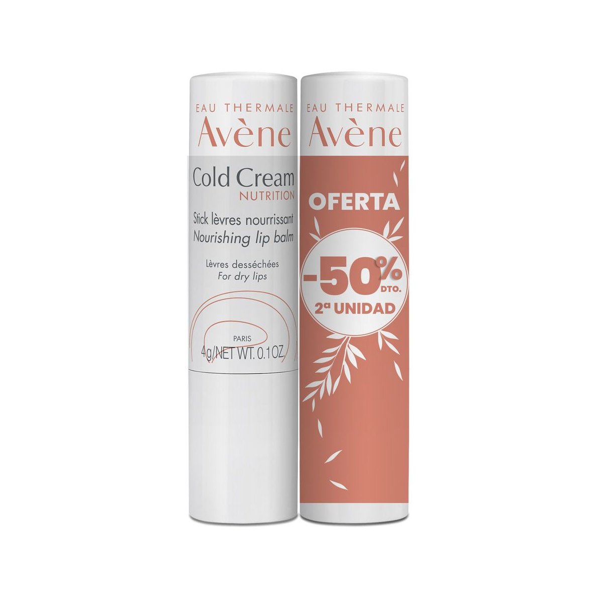 Cold Cream Stick de Labios Nutritivo Lote 2 x 4 gr