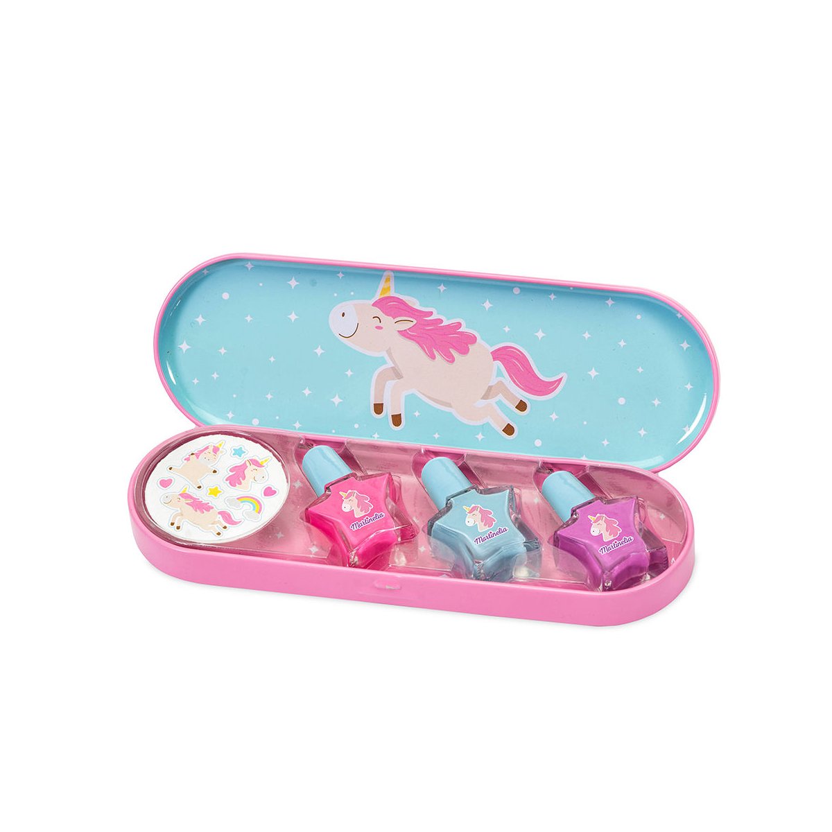 Unicorn Nail Polsih + Stickers lote 4 pz