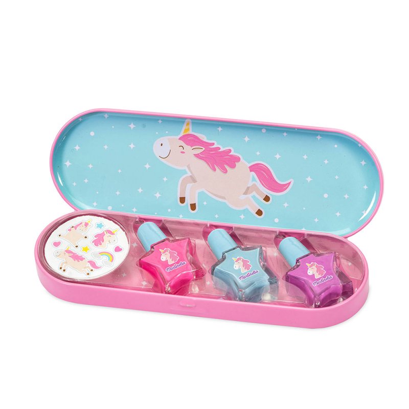 Unicorn Nail Polsih + Stickers lote 4 pz