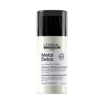 Metal Detox crema profesional sin aclarado de alta protección para cabello dañado 100 ml