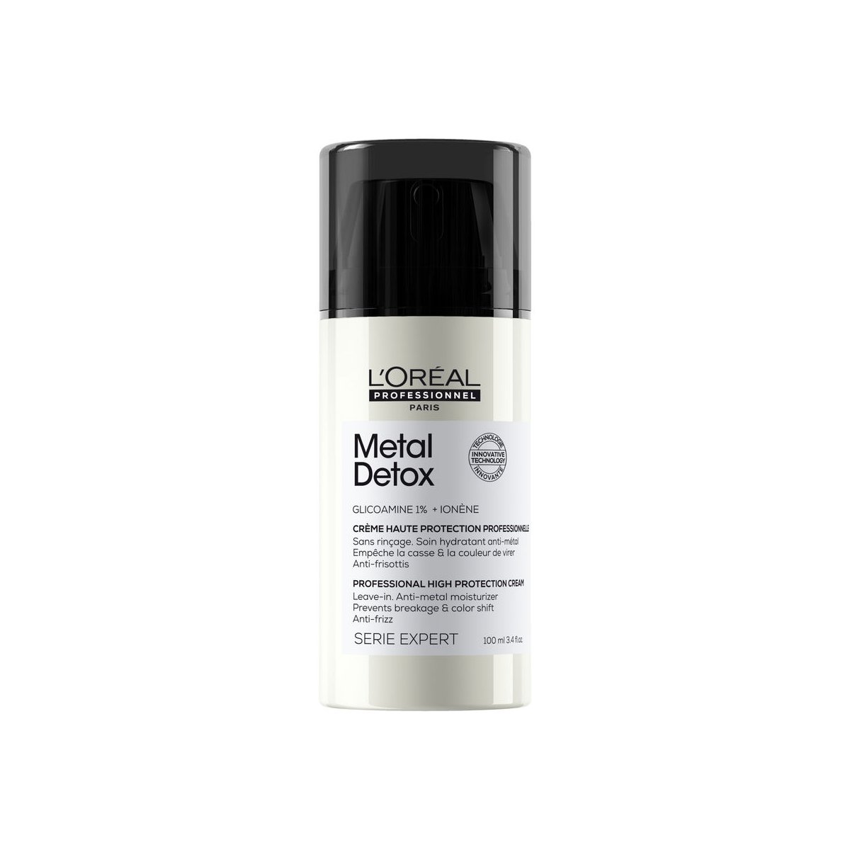 Metal Detox crema profesional sin aclarado de alta protección para cabello dañado 100 ml